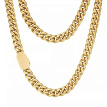 Man Chain Custom Logo Necklace 316L Stainless Steel Miami Curb Cuban Link Chain Golden Necklace Fashion Jewelry Gift