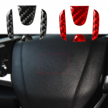 4pcs Carbon Fiber Steering Wheel Center Logo Insert Trim For Honda For Civic For CRV For Accord