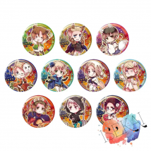 50mm Axis Power HETALIA Anime badge Italy UK USA German France Japan RU Halloween Metal Badge Brooch Pins