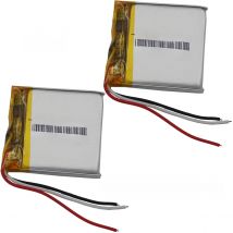 2pcs 3.7V 350 mAh 403030 Thermistor 3 Wires Polymer Li Lithium Lipo Battery Cell For GPS DashCam Driving Recorder Car Camera Mp4