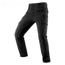 KUTOOK Thermal Men Trekking Pants Outdoor Climbing Hiking Trousers Hydrophobic Multi-pockets Softshell Cargo Pants Camp Clothes