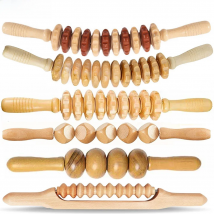 1Pc Wood Therapy Roller Gear Stick Massage Tool Cellulite Slimming Roller Massager Lymphatic Drainage Body Shaping Trigger Stick