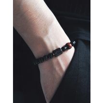 Rainbow Obsidian Red Tiger Eye Bracelet Artifical Carved Ebony Charm Beads Lovers Gift Couple Anti Evil Men Women Jewelry