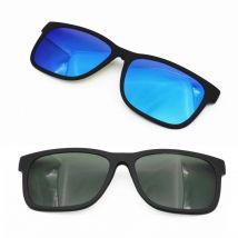 Model No TJ011 single clipping TAC polarized square sunglasses lenses for myopia hyperopia eyeglasses extra clip on sunlens
