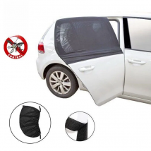 2x Car Side Window Sock Sunshade Visor Mosquito Net For Baby Kid Pet Breathable Sun Shade Mesh Backseat Block Curtains Black