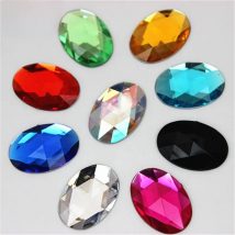 Cong Shao 100PCS 18*25mm Oval Shape Acrylic Rhinestones Flatback Stones And Crystals For Costume Crafts DIY Decoration YB137