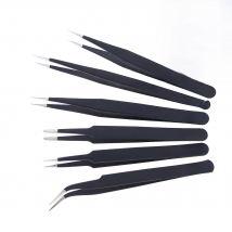 Anti-static ESD Stainless Steel Tweezers Set Maintenance Tools Industrial Precision Curved Straight Tweezers Repair Tools Set