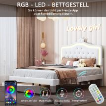 Letto per bambini, Letto singolo per ragazze, letto matrimoniale, letto principessa a forma di corona, 140x200 cm