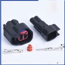 2 Set 2 Pin EV6 to EV1 car auto waterproof male or female fuel Injector Nozzle connector Plug Methanol Socket for Ford Chevrolet