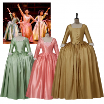 （in stock）Musical Hamilton Peggy Elizabeth Angelica Cosplay Costume The Schuyler Sisters Women Civil War Dress rococo ball gown