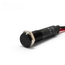 FILN 8mm  Car Dashboard Oil Mark Symbol Led Red Yellow White Blue Green 12v Led Indicator Light with 20cm Cable