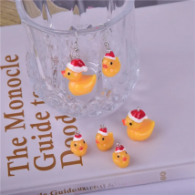 10pcs/pack Christmas Duck Charms Pendants for decoration necklace earring key chain Jewelry Making