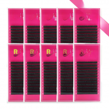 10 Trays/Lot False Mink Eyelash Extension Individual Silk Eyelash Lashes maquiagem cilios for Professionals Makeup Volume Lashes