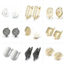 1 Pair Gold/Silver Color Earring Hooks Finding Accessories For Needlework Woman Earrings Handmade Wedding Jewelry Making Supplie