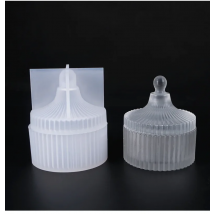 DIY Crystal Epoxy Resin Mold Round Stripe Storage Box Silicone Mold For Resin