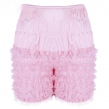 Womens Ruffle Lace Bloomers Shorts Sissy Layered Frilly Knickers Girls Lolita Ruffled Puff Bowknot Dance Shorts Underwear