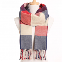 [VIANOSI] 2024 Plaid Winter Scarf Women Luxury Warm Foulard Solid Scarves Fashion Casual Scarfs Cashmere Bufandas Hombre