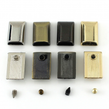 10pcs Metal Zipper Stopper Zipper Tail Clip Plug Head with Screw Leather Craft Bag Parts Garment Hardware Accessories