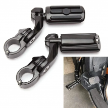 Motorcycle Highway Pegs Foot Rests For 1.25" Engine Guard-Harley Davidson Road Glide Electra Glide Road King Street Glide