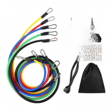 11pcs/Set Pull Rope, Resistance Bands, Portable Fitness Equipment, Ankle Strap, Chest Expander, Elastic Exercise Band