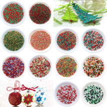 OlingArt 2MM About 1600pcs Czech Christmas Opaque Green/Red Glass Seed Spacer Bead Bracelet Necklace Ring DIY Jewelry Making