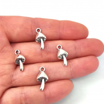 5pcs Simple Cute Mushroom Charm pendant for DIY women man Accessories