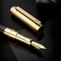 DARB  Luxury  Fountain Pen Plated With 24K Gold Plating High Quality Business Office Metal Ink Pens  Gift Classic