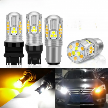 2Pcs Dual Color 1157 BAY15D P21/5W Led T20 7443 W21/5W Led Bulb T25 3157 P27/7W Car DRL Turn Signal Lamp Auto Lights Bulb 12V