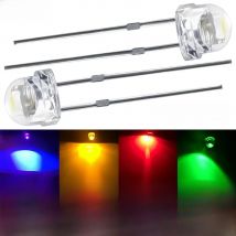 100Pcs 5mm Straw Hat White Red Green Blue Yellow Smd Smt Led Water Clear Bright Wides Angle Emitting Diode Bulbs DIY Lights Bead