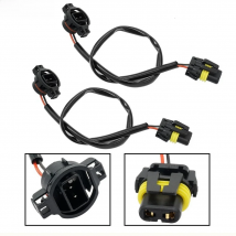 Marloo LED Fog Lights Lamp Adapter Wires For 2010 and up Jeep Wrangler JK 9005 9006 to 5202 2504 H16