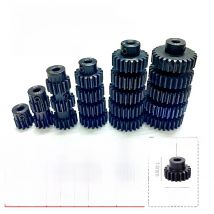 M1 5mm 23T 24T 25T 26T 27T 28T 29T 30T Black Steel Metal Pinion Motor Gear for 1/8 1/10 1/7 RC Car 5mm Shaft Motor Gear