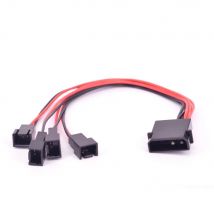 Molex IDE Male Port 1 to 4 ways 3Pin Fan Male port Cable D plug to3 Pin cooler Y Splitter Power supply Cable 12V