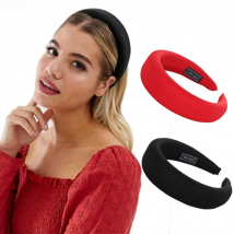 Molans Female Bezel Head Silk Padded Headband for Women Solid Thick Hair Hoop Hairband Cotton Blends Headbands