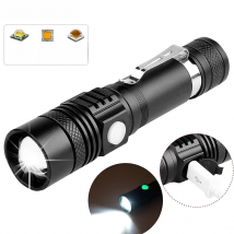 Super Bright Led flashlight USB linterna led torch T-6/L2/V6 Power Tips Zoomable Bicycle Light 18650 Rechargeable