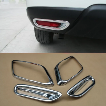 Front + Rear Fog Light Lamp Cover Decoration Sticker Trim For Nissan X-Trail Rogue T32 2014 2015