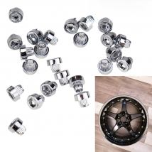 25 pcs/set 6.3mm Universal Plastic Car Wheel Rivets Nuts Studs Bolts Rivets For Rim Lip Decoration Replacement Car Wheel Rivets