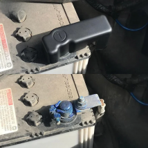 For Toyota Fortuner SW4 Innova Crysta Hilux 2015-2018 Car Battery Anode Negative Pole Terminal Protector ABS Cover Trim Stickers