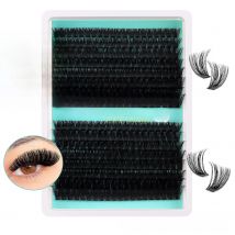 QSTY False eyelashes Cluster Lashes Kit Fluffy Individual Lashes Volume Mixed Tray Faux Mink Lashes Eyelash Extension Makeup