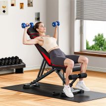 Adjustable Weight Bench with Resistance Bands Folding Weight Bench for Full Body Workout Home Quick Folding Versatile