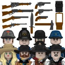 Kids Toys Cowboy Building Blocks Sadie Morgan Police Detective Soldiers Mini Action Figures Toys For Kids Christmas Gifts