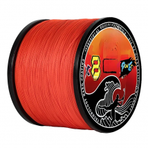 JOSBY 8 Braided Fishing Line 1000M Multifilament PE 4 Strands Fishing Cord 10LB-85LB Strong Japan Technology Orange 9 colors