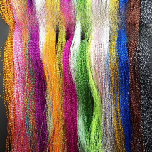lunker fly fishing tinsel twisted strand string line tying flash crystal shining diy material assist hooks lure flies