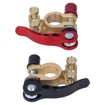2PCS Car Battery Terminal Connector Quick Disconnect and Release Positive Negative Clamps