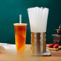 100-600Pc White Jumbo Smoothie Straws Large Drinking Straws Bubble Tea Milkshake MilkTea Straws Party Wedding Bar Home Accessory