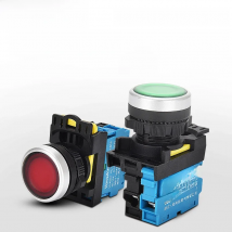 22mm Momentary Push Button Switch Latching 12v 220v LA36M LED Light Button with Fixation Easy to Install Electricity Accessory