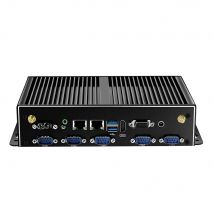Fanless Mini PC Intel Core i3 4005U i5 4200U i7 4500U 6x RS232 DB9 2x Gigabit Ethernet 4G LTE WiFi HDMI VGA 6xUSB Windows Linux