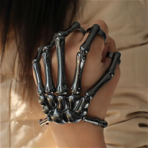 Skeleton Hand Bracelet For Women Gothic Punk Skull Elasticity Adjustable Bracelet Bangles Femme Halloween Party Accessories
