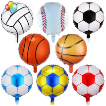 8pcs 18inch Football Basketball Foil Balloons Tennis Volleyball Helium Ballon Bar Decoration Celebration Birthday Party Decor