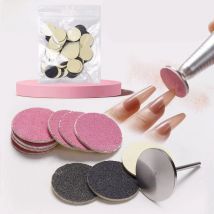 50 Pcs Strong Thick Foot Files Disc Dead Skin Remover Replaceable Sandpaper File For Electric Cuticle Callus  Pedicure Tools Kit