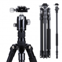 Travel Tripod Travel Tripod for Camera DSLR Aluminum Camera Tripod Stand 33lb Load Capacity 360° Panorama Ball Head Camera Tripo